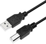 LogiLink USB 2.0 kábel, USB-A/M - USB-B/M, fekete, 3 m (CU0008B)