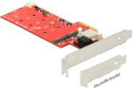 Delock PCI Express kártya > Hibrid 2 x belső M. 2 NGFF + 2 x SATA 6 Gb/s RAID-del - Alacsony profilú (89379)