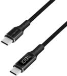 LogiLink USB 2.0 Type-C kábel, C/M-USB-C/M, E-jel, PD, kijelző, fekete, 1 m (CU0181)