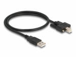Delock Kábel USB 2.0 A-Típusú dugó - B-Típusú dugó csavarokkal ellátott 0, 5 m (87197)