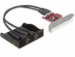 Delock USB 3.0 előlapi panel (2 porttal), PCI Express csatlakozással (61775)