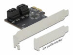 Delock 4 portos SATA PCI Express x1 Kártya - alacsony profilú formatényező (90010) - dstore
