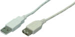 LogiLink USB Kábel, USB 2.0, apa/anya, szürke, 5m (CU0012)
