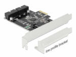 Delock PCI Express Kártya 2 x belső USB 3.0 tűfejes csatlakozóhoz (90387) - dstore