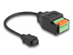 Delock Mini-B-típusú USB 2.0 kábel anya - terminal block adapter lenyomó gombbal 15 cm (66252)