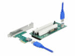 Delock PCI Express Riser kártya x1 - 2 x PCI 32 Bit bővítőhely, 60 cm-es -kábellel (90066) - dstore