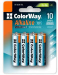ColorWay Színes lúgos elemek AA/ 1.5V/ 8db csomagban/ Buborékfólia (CW-BALR06-8BL)