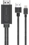 PROMATE HDMI Lightning Átalakító Fekete 1.8m MEDIALINK-LT (MEDIALINK-LT)