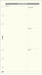  Gyűrűs kalendárium betét SATURNUS L368 bianco napi tervező sárga lapos