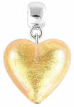  Lampglas Gyengéd Golden Heart medál 24 karátos arannyal és Lampglas gyöngyökkel S24