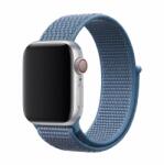 DEVIA Apple Watch 1-6, SE (42 / 44 mm) / Watch 7-8 (45 mm) / Watch Ultra (49 mm), textíl pótszíj, szilikon keret, állítható, Devia Delux Sport3, kék (RS125983) (RS125983)