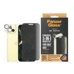 Panzer Стъклен протектор PanzerGlass за Apple iPhone 15 Plus UWF Privacy Bundle (UWF Privacy screen protector, HardCase, протектор за камера)