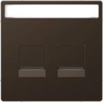 Schneider Electric MERTEN Fedlap, 2xRJ45 moduláris betétekhez, D-Life, mokka (MTN4564-6052) (MTN4564-6052)