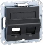 Schneider Electric MERTEN RJ45 adapter, Keystone betétekhez, feliratozható, System-M, antracit (MTN4568-0414) (MTN4568-0414)