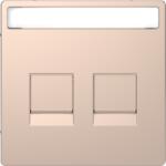 Schneider Electric MERTEN Fedlap, 2xRJ45 moduláris betétekhez, D-Life, pezsgő (MTN4564-6051) (MTN4564-6051)