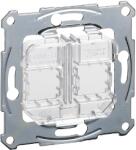 Schneider Electric MERTEN Rögzítőkeret, 2xRJ45 moduláris aljzatokhoz, átlátszó (MTN4566-0080) (MTN4566-0080)