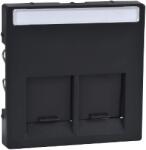 Schneider Electric MERTEN Fedlap, 2xRJ45 aljzathoz, System-M, antracit (MTN466514) (MTN466514)
