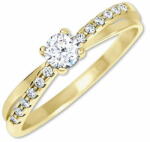  Brilio Bámulatos arany gyűrű kristályokkal 229 001 00810 (Kerület 54 mm)