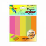 Antilop Jelölőcímke 15x50mm, 5x100lap papír, neon színek Antilop (SN-9708) - tobuy
