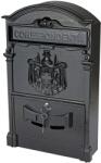Evotools antik postaláda, 2 kulcs, 255 x 410 x 90 mm, acél/alumínium, fekete (644077)
