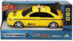 Maxx Wheels Masina de taxi cu lumini si sunete, Maxx Wheels, 24 cm, Galben