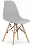 ARTOOL Skandináv stílusú szék, Artool, Osaka, PP, fa, szürke, 46x54x81 cm (ART-3313_1)