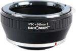 K&F Concept Adaptor montura K&F Concept PK-Nikon1 de la Pentax K la Nikon1 KF06.118