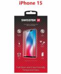 SWISSTEN Full Glue Apple iPhone 15 3D üvegfólia - fekete (54501840)