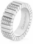 Calvin Klein Divatos acél gyűrű kristályokkal Minimalistic Metal 35000440 (Kerület 54 mm)