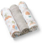 BabyOno 3 db-os színes, mintás textil pelenka bambusz - v. szürke