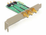 Delock PCI Express kártya > Mini PCI Express + 3 RP-SMA port (89294) - dstore