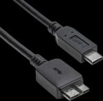 Akyga Cablu USB3.0 USB B micro mufa tata - USB type C mufa tata nichelat 1m negru AKYGA AK-USB-44 (AK-USB-44)