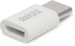 Delight Adaptor USB Type C tata la Micro USB mama alb delight (55448C)