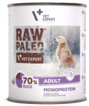 VetExpert VETEXPERT Raw Paleo Duck Adult Can 800g Conserva hrana caine, cu rata