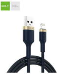 GOLF Cablu USB iPhone 5 / 6 / 7 Golf Data Sync Metal Braided 3A ALBASTRU GC-71i (A0112768) - vexio