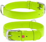 WAU DOG Lapos zöld bőr nyakörv 21-29 cm, szélesség: 12 mm zöld