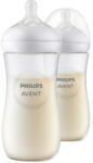 Philips Шишета Philips Avent - Natural Response 3.0, flow 4/бърз, 6 м+, 2 х 330 ml (SCY906/02) - ozone
