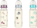 Baby-Nova Biberon PP, fara BPA, tetina rotunda, flux mediu, diverse modele, 240ml, 1 bucata, Babynova