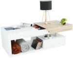 TEMPO KONDELA Dohányzó asztal , fehér fény/tölgy sonoma, MELIDA - smartbutor