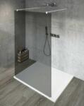 SAPHO VARIO WHITE Szabadon álló zuhanyfal merőleges merevítőkkel, füst üveg, 1100mm (GX1311GX2215) (GX1311GX2215)