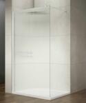 SAPHO VARIO WHITE Fix zuhanyfal, fali profillal, merőleges merevítő nélkül, nordic üveg, 1000mm (GX1510-07) (GX1510-07)