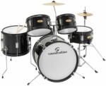 Soundsation JDK100-BK - Junior dobszett, 5 részes, Fekete