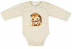 AB ABR Hosszú ujjú pamut body - Bézs - Sünike (50)