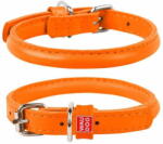 WAU DOG Kerek narancssárga bőrnyakörv 39-47cm, gallér szélessége: 10mm narancssárga