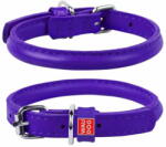 WAU DOG Kerek lila bőrnyakörv 33-41cm, gallér szélessége: 8mm lila