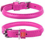 WAU DOG Kerek rózsaszín bőrnyakörv 53-61cm, gallér szélessége: 13mm rózsaszín