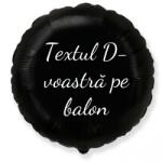 Personal Balon din folie cu text - Negru rotund 45 cm