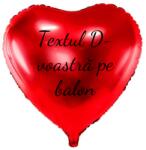 Personal Balon din folie cu text - Inimă roșie 61 cm