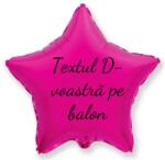 Personal Balon din folie cu text - Stea roz închis 45 cm
