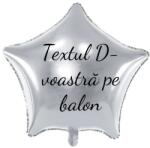 Personal Balon din folie cu text - Stea argintie 70 cm